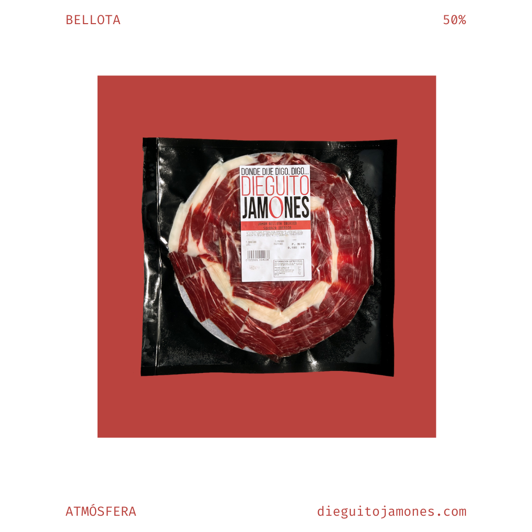 Jamón Bellota 50% Cortado a Mano (100g.)