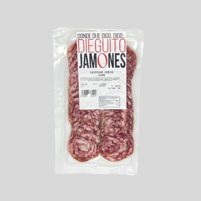 Salchichón de Cebo Ibérico 50% Raza Ibérica Loncheado (100g.)